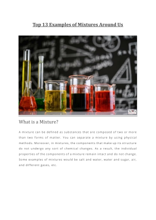 Top 13 Examples of Mixtures Around Us