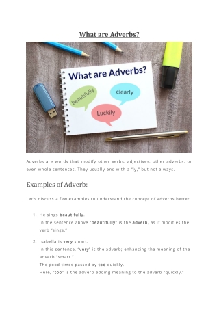 What are Adverbs