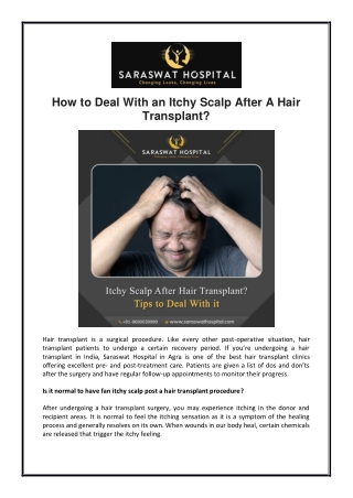 How to Deal With an Itchy Scalp After A Hair Transplant?