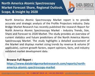 North America Atomic Spectroscopy Market Forecast Share, Regional Outlook, Scope, & Insight by 2028