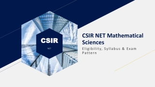 CSIR NET Mathematical Sciences - Eligibility, Syllabus & Exam Pattern