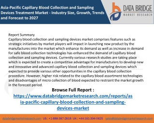 Asia-Pacific Capillary Blood Collection and Sampling Devices Treatment Market