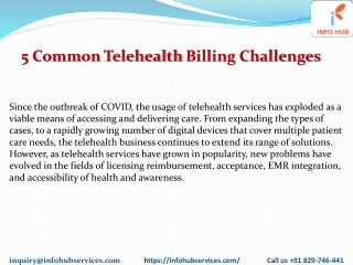 5 Common telehealth billing challenges