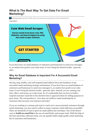 1What Is The Best Way To Get Data For Email Marketing