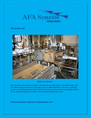 bottle case packer machines  Afasystemsinc