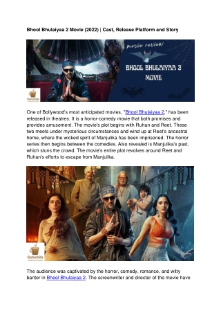 Bhool Bhulaiyaa 2 Movie (2022) | Cast, Release Platform and Story