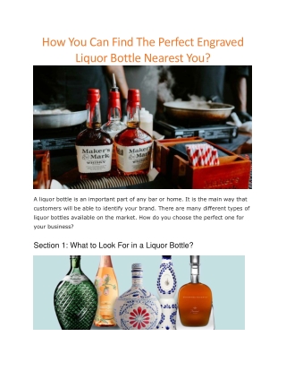 engraved liquor bottles near me