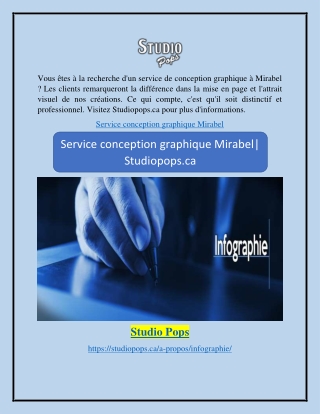 Service conception graphique Mirabel Studiopops.ca