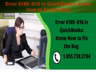 Error 6189 -816 in QuickBooks: Know How to Fix the Bug