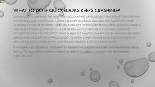 Simple and easy methods to resolve QuickBooks Keeps Crashing issue