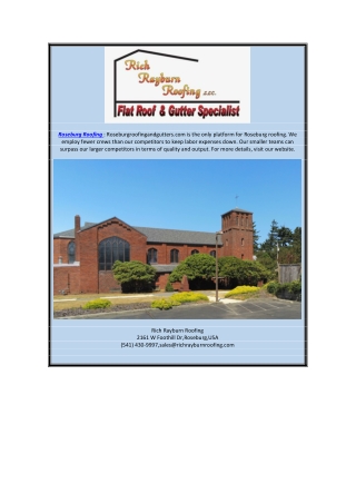 Roseburg Roofing | Roseburgroofingandgutters.com