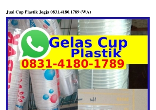 Jual Cup Plastik Jogja 08౩I-4I80-I789(whatsApp)