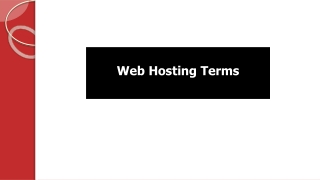 Web Hosting Terms