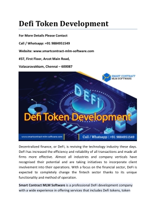 Defi Token Development