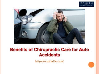 Benefits of Chiropractic Care for Auto Accidents