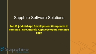 Top 10 Android App Development Companies in Romania  Hire Android App Developers Romania 2022