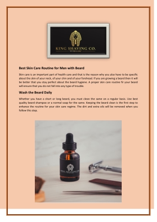 Best Skin Care Routine for Men with Beard