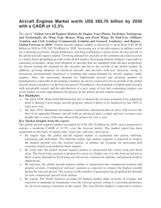 Aircraft Engines Market