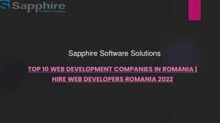 Top 10 Web Development Companies in Romania  Hire Web Developers Romania 2022