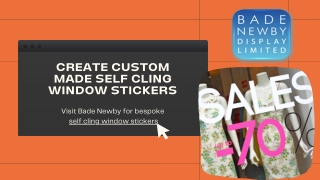 Create custom made self cling window stickers