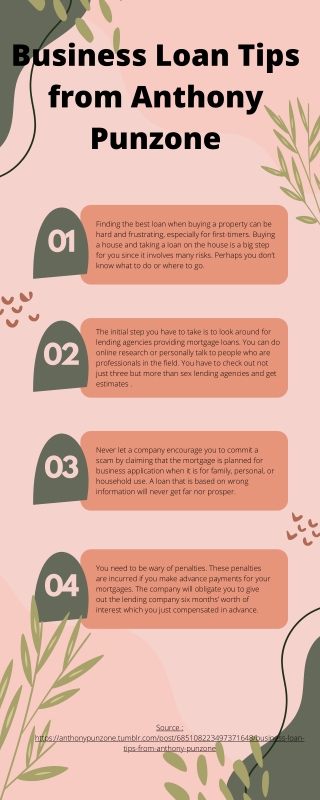 Business Loan Tips from Anthony Punzone