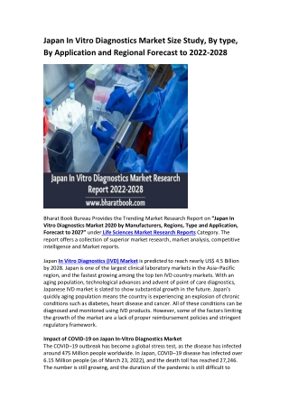 Japan In Vitro Diagnostics Market Research Report 2022-2028