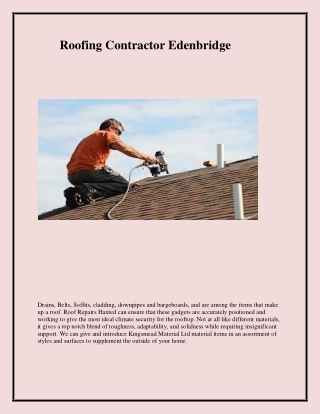 Best Roof Repairs in Edenbridge