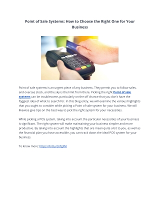 Point of Sale Systems: How to Choose the Right One for Your Business