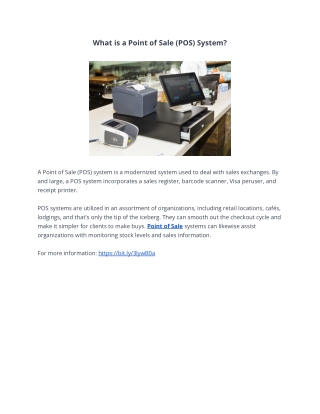 What is a Point of Sale (POS) System?