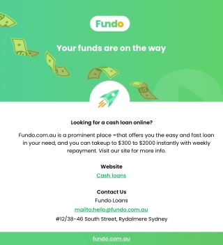 Easy Cash Loans | Fundo.com.au