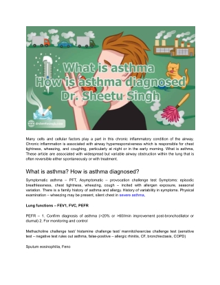 What is Asthma _ How is Asthma diagnosed – Dr. Sheetu Singh