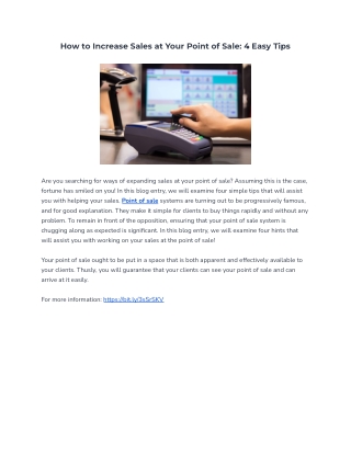 How to Increase Sales at Your Point of Sale: 4 Easy Tips