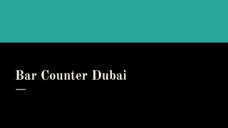 Bar Counter Dubai
