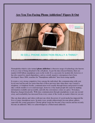 Are You Too Facing Phone Addiction. Figure It Out.docx