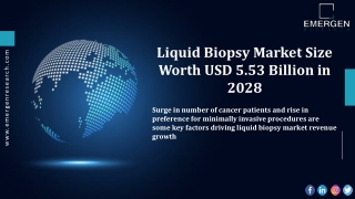 Liquid Biopsy Market Competitive Landscape Study & Analysis, Forecast To 2027