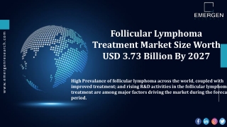 Follicular Lymphoma Treatment Market Growth Forecast, 2027