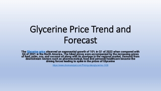 Glycerine Demand online