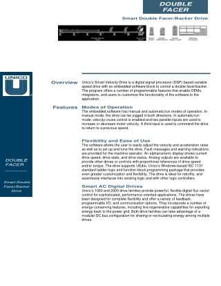 An embedded software block to control a double facer/backer