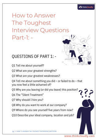 How to Answer The Toughest Interview Questions
