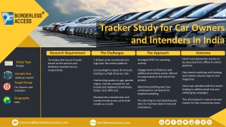 Tracker Study for Car Owners and Intenders in India