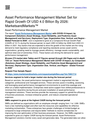 Asset Performance Management Market Set for Rapid Growth Of USD 4.0 billion 2026