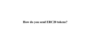 How do you send ERC20 tokens_