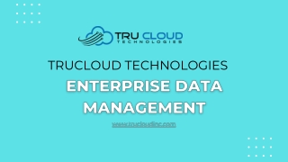 Enterprise Data Management Service - TruCloud Technologies