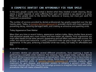 Dentist Can Affordably Fix Your Smile