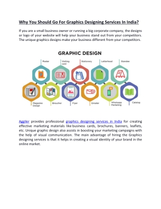 Why You Should Go For Graphics Designing Services In India