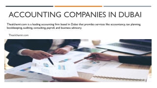 Accounting Companies In Dubai