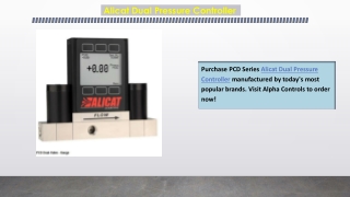 Alicat Dual Pressure Controller