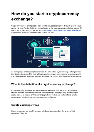 How do you start a cryptocurrency exchange_