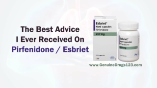 The Best Advice I Ever Received On Pirfenidone