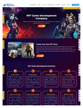 NFT Gaming Platform Development Company - Security Tokenizer